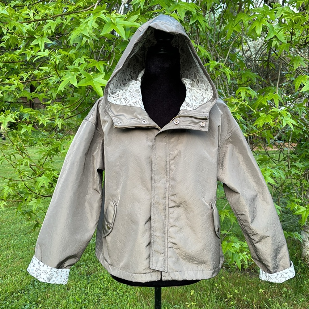 Earth Music & Ecology Hooded Lace Lined Jacket